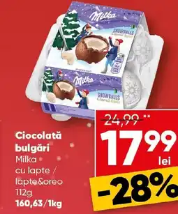 PROFI Ciocolată bulgări Milka cu lapte / lapte&oreo Ofertă