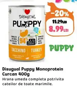 Animax Disugual Puppy Monoprotein Curcan Ofertă