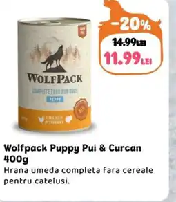 Animax Wolfpack Puppy Pui & Curcan Ofertă
