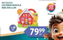 Auchan One Two Fun Leo fermă muzicală Bebe sun & lum Ofertă