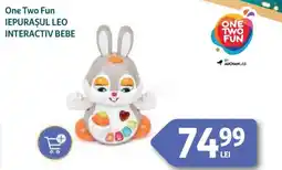 Auchan One Two Fun Iepuraşul leo interactiv bebe Ofertă