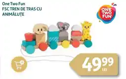 Auchan One Two Fun FSC Tren de tras cu animăluțe Ofertă