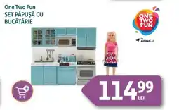 Auchan One Two Fun Set păpușă cu bucătărie Ofertă