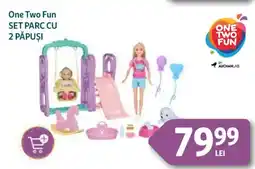 Auchan One Two Fun Set parc cu 2 păpuşi Ofertă
