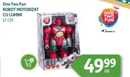 Auchan One Two Fun Robot motorizat cu lumini Ofertă