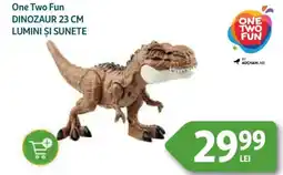 Auchan One Two Fun Dinozaur 23 cm lumini şi sunete Ofertă