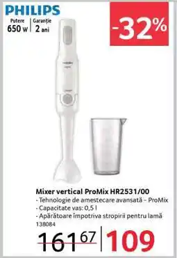 Selgros Mixer vertical ProMix HR2531/00 Ofertă