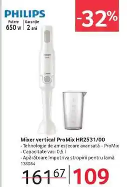 Selgros Mixer vertical ProMix HR2531/00 Ofertă