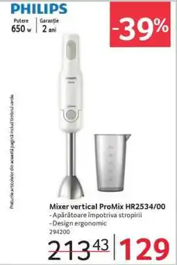 Selgros Mixer vertical ProMix HR2534/00 Ofertă