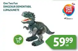 Auchan One Two Fun Dinozaur demontabil lum&sunete Ofertă
