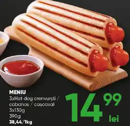PROFI Meniu 3xHot dog crenvursti / cabanos / caşcaval Ofertă