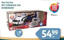 Auchan One Two Fun Set 3 vehicule 1:48 intervenție Ofertă