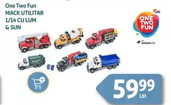 Auchan One Two Fun Mack utilitar 1/14 cu lum & sun Ofertă