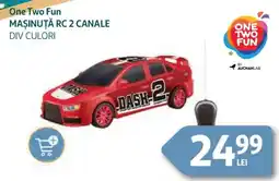 Auchan One Two Fun Maşinuță rc 2 canale div culori Ofertă