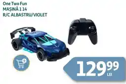 Auchan One Two Fun Maşină 114 r/c albastru/violet Ofertă