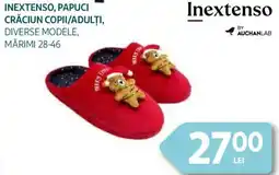 Auchan Inextenso, papuci crăciun copii/adulţi Ofertă