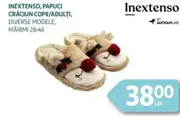 Auchan Inextenso, papuci crăciun copii/adulți Ofertă