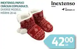 Auchan Inextenso, papuci crăciun copii/adulți Ofertă