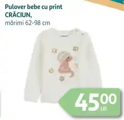 Auchan Pulover bebe cu print CRĂCIUN, Ofertă