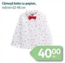 Auchan Cămaşǎ bebe cu papion Ofertă