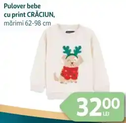 Auchan Pulover bebe cu print CRĂCIUN Ofertă