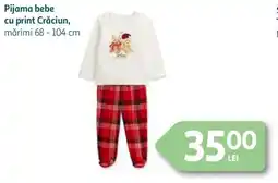 Auchan Pijama bebe cu print Crăciun Ofertă