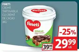 Auchan Fineti cremă tartinabilă cu cremă de cacao Ofertă