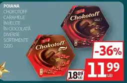 Auchan Poiana Chokotoff caramele învelite în ciocolată Ofertă