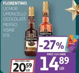 Auchan FLORENTINO Lichior limoncello cicocolată piersici vişine Ofertă