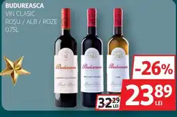 Auchan Budureasca Vin clasic roșu / alb/roze Ofertă