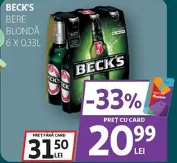 Auchan BECK'S Bere blondă Ofertă