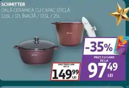 Auchan Schmitter oală ceramică cu capac sticlă Ofertă