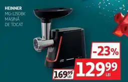 Auchan HEINNER MG-1250BK Masină de tocat Ofertă