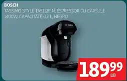 Auchan BOSCH Tassimo style TAS112E n, espressor cu capsule Ofertă