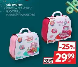 Auchan One Two Fun Gentuță: set medic/ bucătărie / masuță înfrumuseţare Ofertă