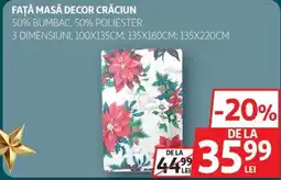 Auchan Faţă masă decor crăciun Ofertă