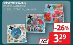 Auchan Șervețele crăciun Ofertă