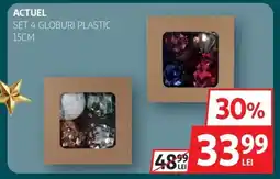 Auchan Actuel set 4 globuri plastic Ofertă