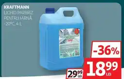 Auchan Kraftmann Lichid parbriz pentru iarnă -20°C Ofertă