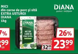 Auchan DIANA Mici din carne de porc şi vită extra usturoi Ofertă