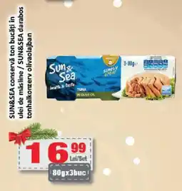 CBA SUN&SEA conservǎ ton bucăţi în ulei de măsline Ofertă