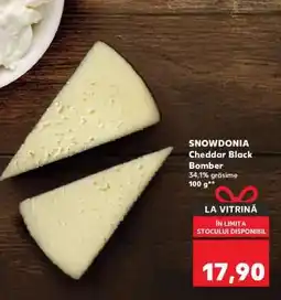 Kaufland SNOWDONIA Cheddar Black Bomber Ofertă