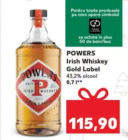 Kaufland POWERS Irish Whiskey Gold Label Ofertă