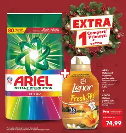 Kaufland ARIEL Detergent automat pentru rufe + LENOR Balsam pentru rufe Ofertă