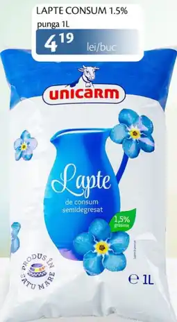 Unicarm Unicarm Lapte consum 1.5% punga Ofertă