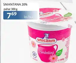 Unicarm Unicarm Smantana 20% pahar Ofertă