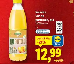 Lidl Solevita Suc de portocale, bio Ofertă