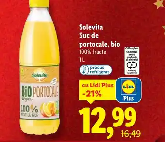 Lidl Solevita Suc de portocale, bio Ofertă