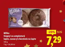 Lidl Milka Gogoși cu umplutură lapte, cacao și ciocolată cu lapte Ofertă