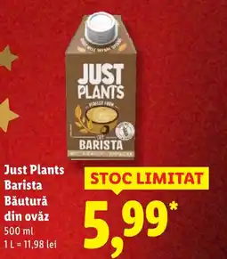 Lidl Just Plants Barista Băutură din ovăz Ofertă
